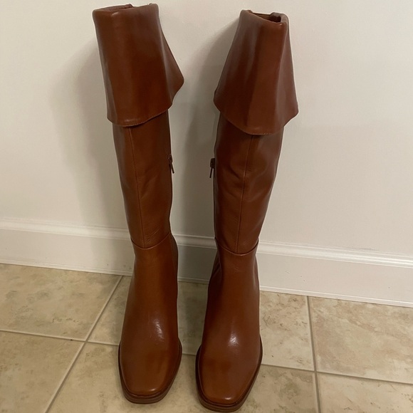 Steve Madden Sierra Tan Leather Heeled Boots Size 6.5 M - Picture 5 of 13